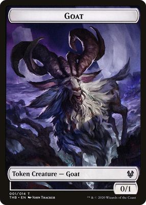 Goat // Human Soldier Double-sided Token - Theros Beyond Death (THB) Theros Beyond Death
