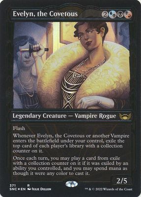 Evelyn, the Covetous 371 - Showcase Gilded Foil Streets of New Capenna Collector Booster Foil Singles