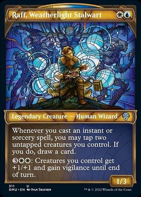Raff, Weatherlight Stalwart 311 - Showcase Stained Glass Dominaria United Collector Booster Singles