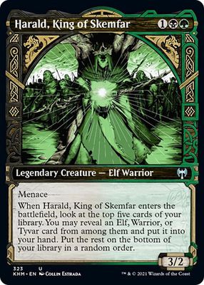 Harald, King of Skemfar 323 - Showcase Kaldheim Collector Booster Singles