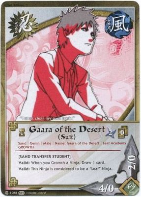 Gaara of the Desert (Suit)[Sand Transfer Student] - 1088 - Common Naruto: Tales of the Gallant Sage