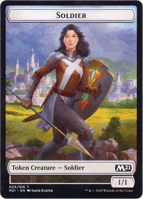 Soldier Token 005/018 - M21 Magic 2021 (M21) Singles