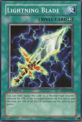 Lightning Blade - SD5-EN022 - Common 1st Edition Structure Deck: Warrior&#39;s Triumph 1st Edition Singles