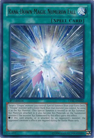 Rank-Down-Magic Numeron Fall - LVAL-EN060 - Rare 1st Edition Legacy of the Valiant 1st Edition Singles