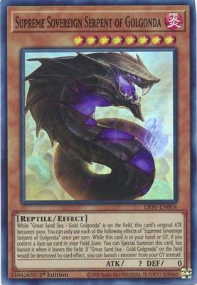 Supreme Sovereign Serpent of Golgonda - LIOV-EN004 - Super Rare 1st Edition Lightning Overdrive: LIOV 1st Edition Singles