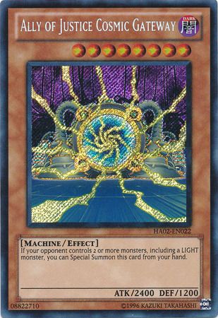 Ally of Justice Cosmic Gateway - HA02-EN022 - Secret Rare Unlimited Hidden Arsenal 2 [HA02] Unlimited Singles