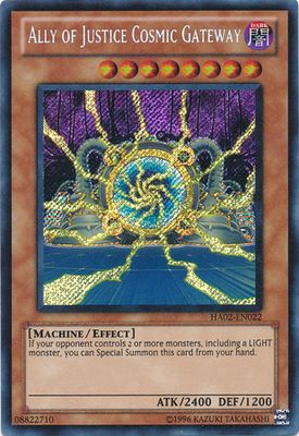 Ally of Justice Cosmic Gateway - HA02-EN022 - Secret Rare Unlimited Hidden Arsenal 2 [HA02] Unlimited Singles