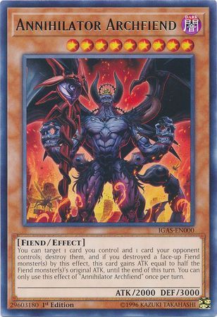 Annihilator Archfiend - IGAS-EN000 - Rare 1st Edition Ignition Assault 1st Edition Singles(español)