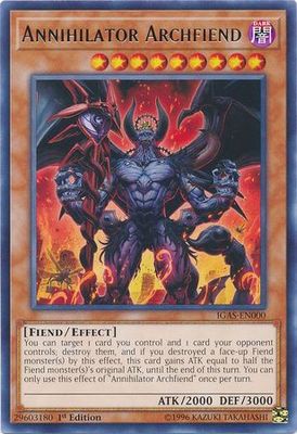 Annihilator Archfiend - IGAS-EN000 - Rare 1st Edition Ignition Assault 1st Edition Singles(español)