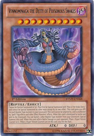 Vennominaga the Deity of Poisonous Snakes - RYMP-EN068 - Rare 1st Edition Ra Yellow Mega Pack 1st Edition Singles (espanol)