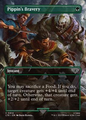 Pippin&#39;s Bravery 0414 Alternate Art Borderless The Lord of the Rings: Tales of Middle-Earth Collector Booster Singles