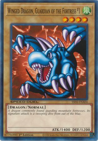 Winged Dragon, Guardian of the Fortress #1 - SS04-ENA04 - Common 1st Edition Speed Duel Starter Decks: Match of the Millennium Singles