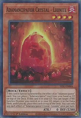 Adamancipator Crystal - Leonite - SESL-EN004 - Super Rare 1st Edition Secret Slayers Singles