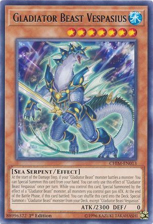 Gladiator Beast Vespasius - CHIM-EN013 - Rare 1st Edition Chaos Impact 1st Edition Singles