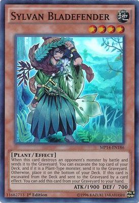 Sylvan Bladefender - MP14-EN186 - Super Rare 1st Edition Yu-Gi-Oh! 2014 Mega-Tins Singles