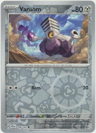 GA Varoom - 108/142 - Common Reverse Holo Scarlet &amp; Violet: Stellar Crown Reverse Singles