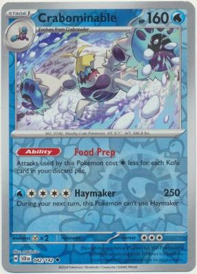 GA Crabominable - 042/142 - Uncommon Reverse Holo Scarlet &amp; Violet: Stellar Crown Reverse Singles