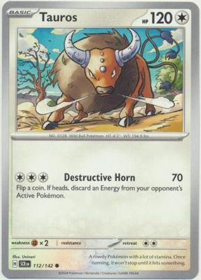 Tauros - 112/142 - Common Scarlet &amp; Violet: Stellar Crown Singles