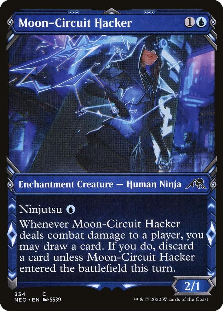 Moon-Circuit Hacker (Showcase) - Kamigawa: Neon Dynasty (NEO) Kamigawa: Neon Dynasty