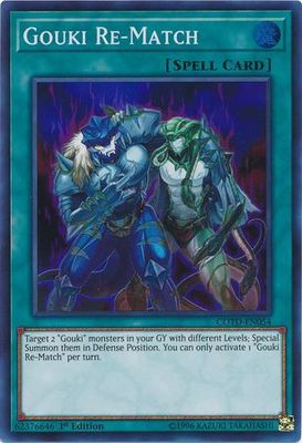 Gouki Re-Match - COTD-EN054 - Super Rare 1st Edition Code of the Duelist 1st Edition Singles