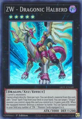 ZW - Dragonic Halberd - LIOV-EN040 - Super Rare 1st Edition Lightning Overdrive: LIOV 1st Edition Singles (español)