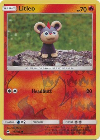 Litleo - 18/131 - Common Reverse Holo Sun &amp; Moon: Forbidden Light Reverse Holo Singles