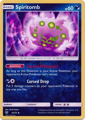 Spiritomb - 47/73 - Uncommon Reverse Holo Shining Legends Reverse Holo Singles