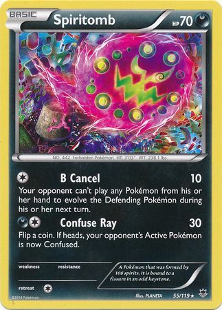 Spiritomb - 55/119 - Rare XY: Phantom Forces Singles