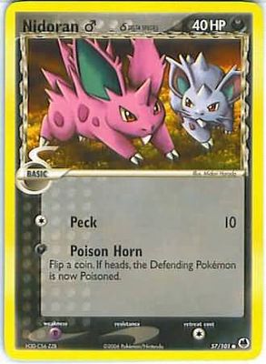 Nidoran M (Delta Species) - 57/101 - Common Ex Dragon Frontiers Singles