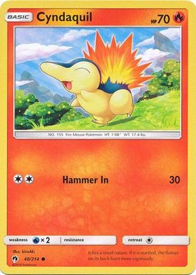 Cyndaquil - 40/214 - Common Sun &amp; Moon: Lost Thunder Singles