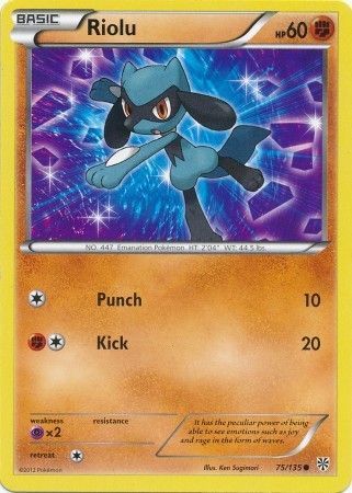 Riolu - 75/135 - Common Black &amp; White 8: Plasma Storm Singles