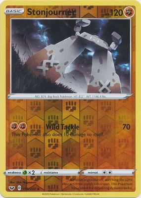 Stonjourner - 114/202 - Rare Reverse Holo Sword &amp; Shield (Base Set) Reverse Holo Singles