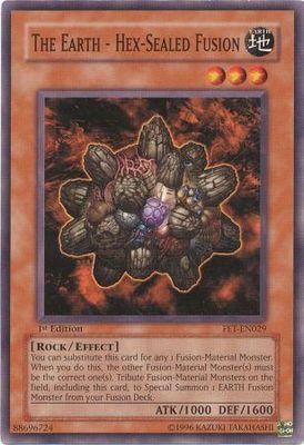 The Earth - Hex-Sealed Fusion - FET-EN029 - Common 1st Edition Flaming Eternity [FET] 1st Edition Singles