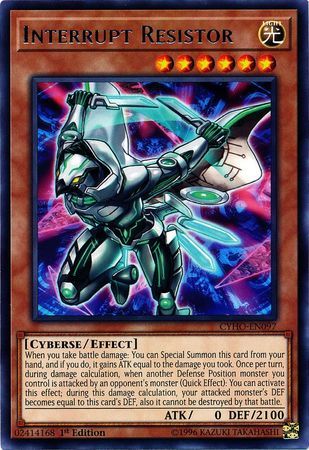 Interrupt Resistor - CYHO-EN097 - Rare 1st Edition Cybernetic Horizon 1st Edition Singles (espanol)