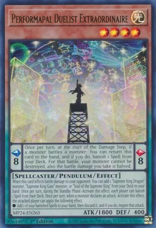 GA Performapal Duelist Extraordinaire - MP24-EN265 - Ultra Rare 1st Edition Mega Tin 2024 Dueling Mirrors Singles