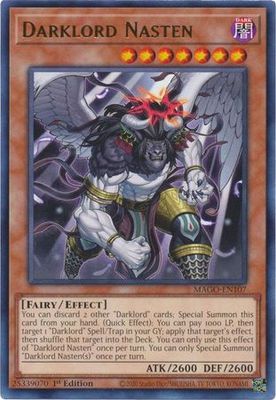 Darklord Nasten - MAGO-EN107 - Rare 1st Edition Maximum Gold 1st Edition Singles