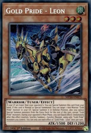 GA Gold Pride - Leon - MP24-EN075 - Prismatic Secret Rare 1st Edition Mega Tin 2024 Dueling Mirrors Singles
