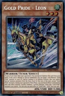 GA Gold Pride - Leon - MP24-EN075 - Prismatic Secret Rare 1st Edition Mega Tin 2024 Dueling Mirrors Singles