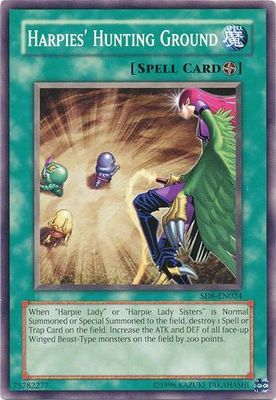 Harpies&#39; Hunting Ground - SD8-EN024 - Common Unlimited Structure Deck: Lord of the Storm [SD8] Unlimited Singles