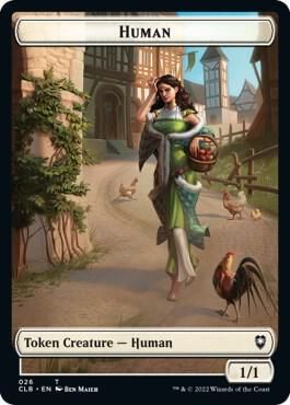 Spider // Human Double-sided Token - Commander Legends: Battle for Baldur&#39;s Gate (CLB) Commander Legends: Battle for Baldur&#39;s Gate
