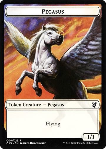 Pegasus // Human Double-Sided Token - Commander 2019 (C19) Commander 2019