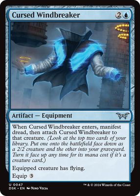 Cursed Windbreaker - Duskmourn: House of Horror (DSK) Duskmourn: House of Horror-Foil
