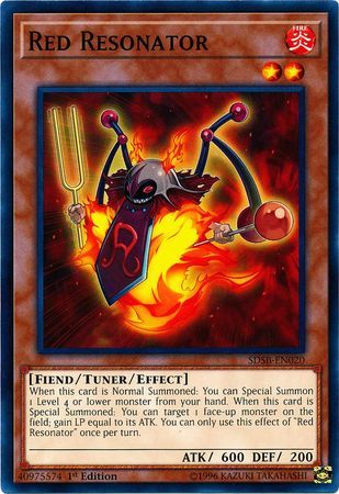Red Resonator - SDSB-EN020 - Common 1st Edition Structure Deck: Soulburner Singles