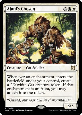 GA Ajani&#39;s Chosen - Commander: Wilds of Eldraine (WOC) Commander: Wilds of Eldraine