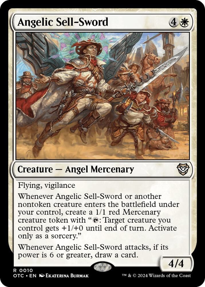 GA Angelic Sell-Sword - Commander: Outlaws of Thunder Junction (OTC) Commander: Outlaws of Thunder Junction