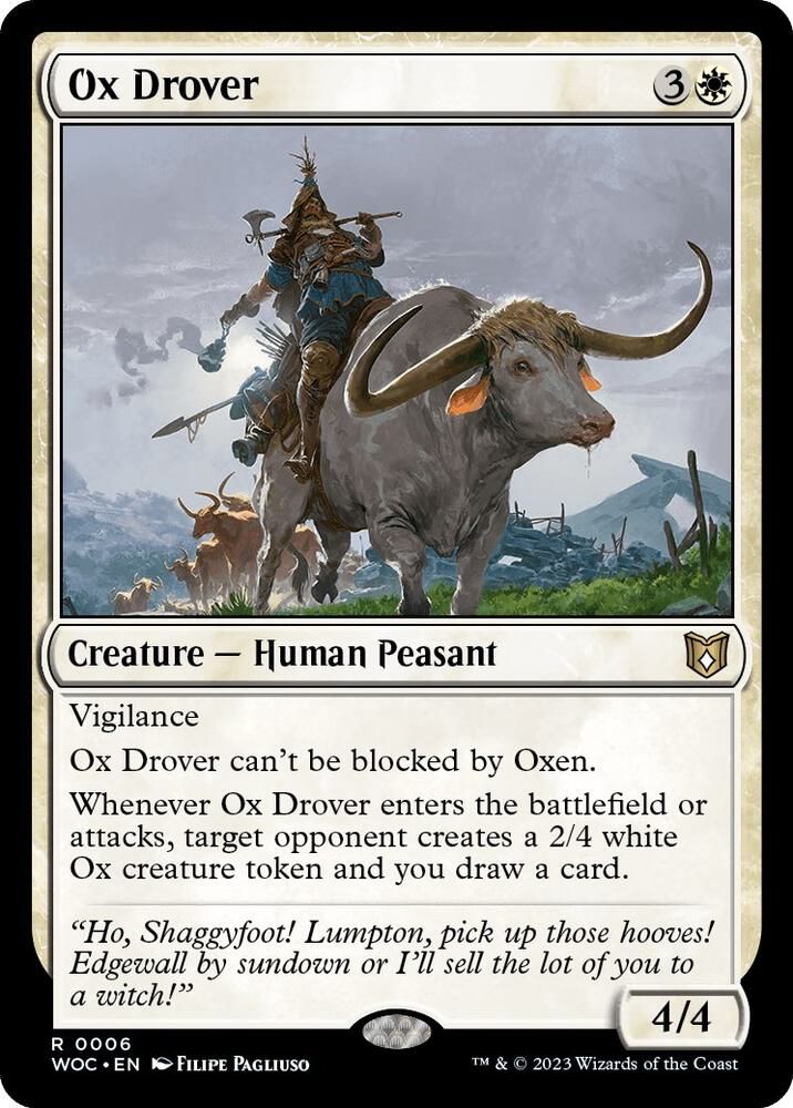 GA Ox Drover - Commander: Wilds of Eldraine (WOC) Commander: Wilds of Eldraine