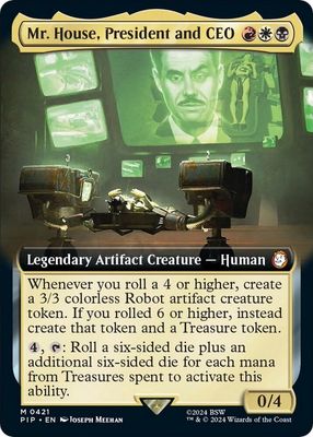Mr. House, President and CEO (Extended Art) - Universes Beyond: Fallout (PIP) Universes Beyond: Fallout-Foil