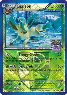 Leafeon - 11/116 - States &#39;14 Championship Promo Pokemon Championship/League/Organized Play Promos