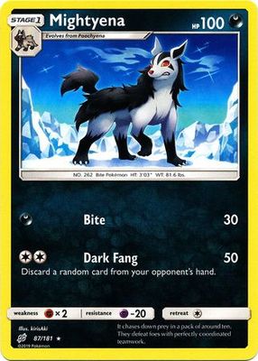 Mightyena - 87/181 - Rare Sun &amp; Moon: Team Up Singles