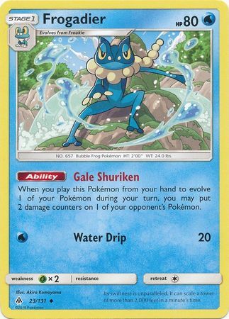 Frogadier - 23/131 - Uncommon Sun &amp; Moon: Forbidden Light Singles